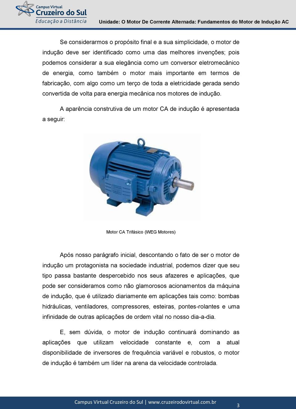 motores de indução.