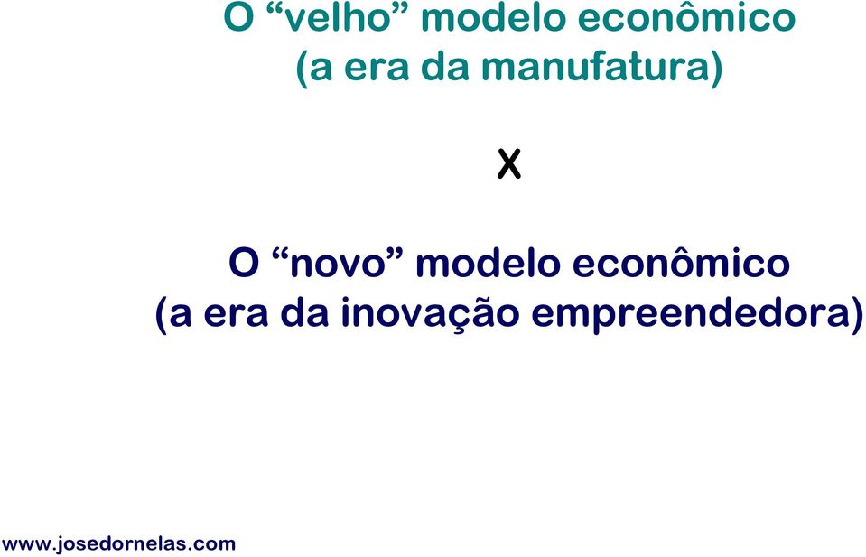 novo modelo econômico (a