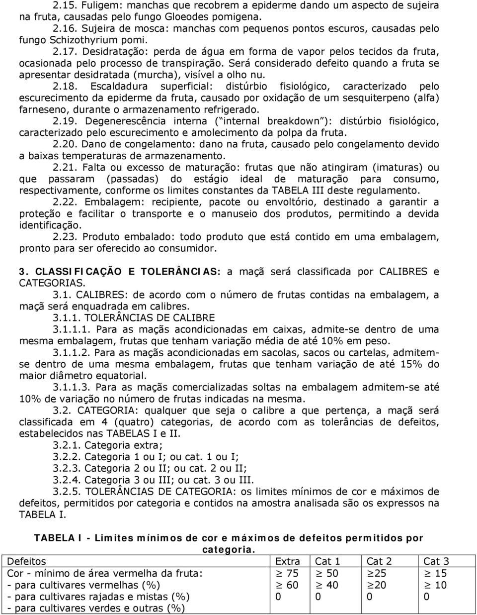 Desidratação: perda de água em forma de vapor pelos tecidos da fruta, ocasionada pelo processo de transpiração.