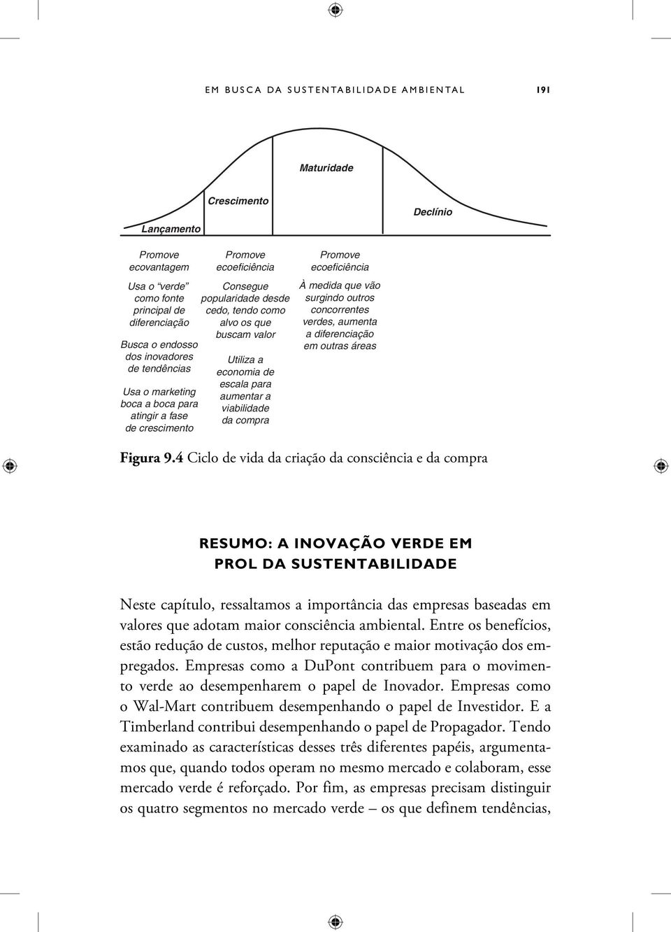 ecoeficiência À medida que vão surgindo outros concorrentes verdes, aumenta a diferenciação em outras áreas Figura 9.