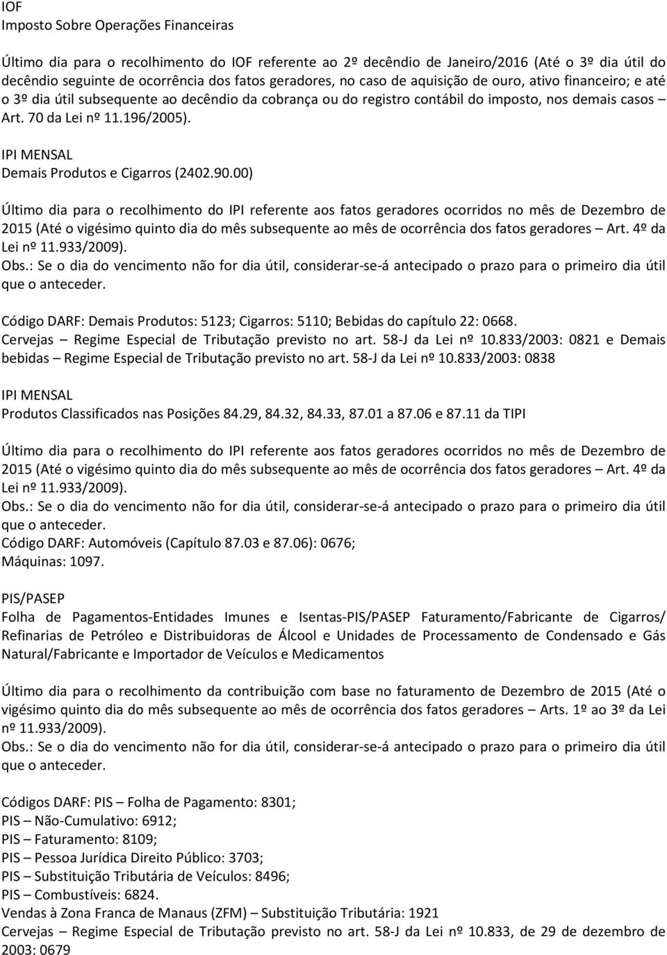 IPI MENSAL Demais Produtos e Cigarros (2402.90.