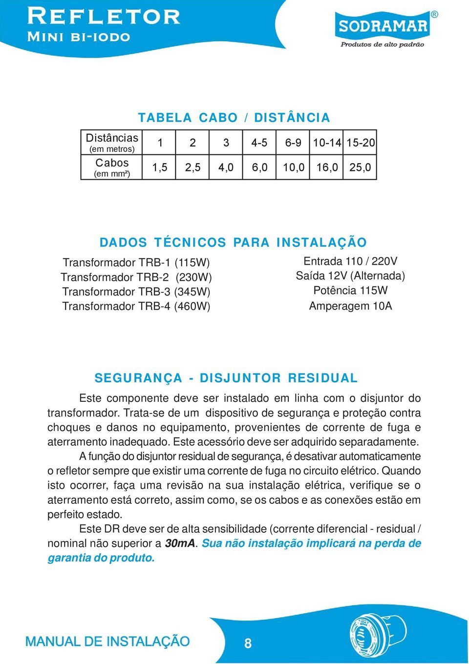 instalado em linha com o disjuntor do transformador.