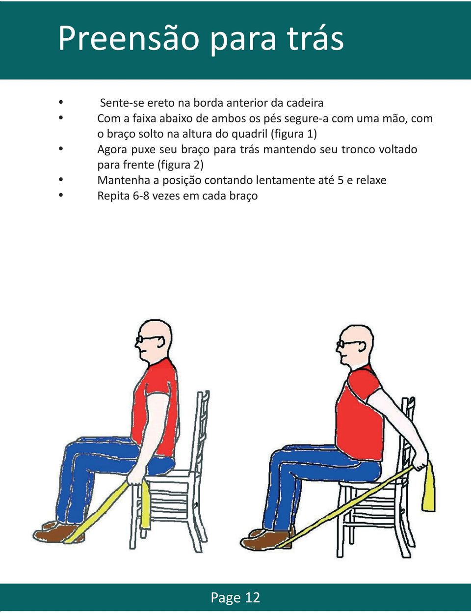 Agora puxe seu braço para trás mantendo seu tronco voltado para frente (figura 2)