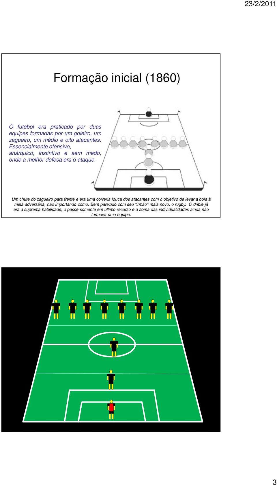 Um chute do zagueiro para frente e era uma correria louca dos atacantes com o objetivo de levar a bola à meta adversária, não importando