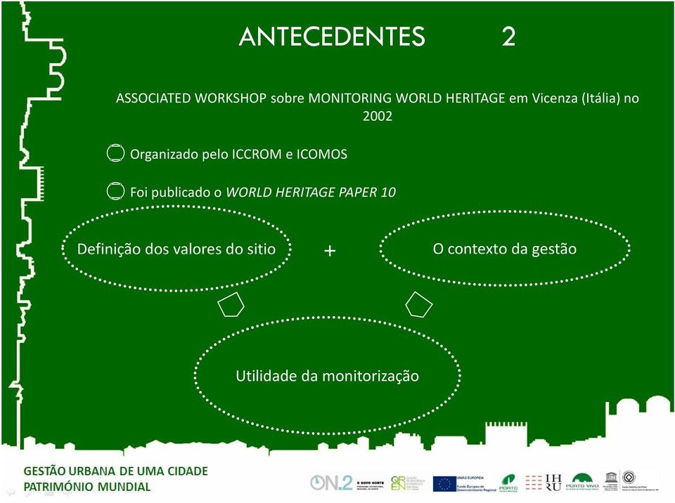 ICOMOS Foi publicadoo WORLD HERITAGE PAPER 10 Definição dos