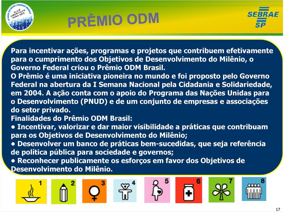 A ação conta com o apoio do Programa das Nações Unidas para o Desenvolvimento (PNUD) e de um conjunto de empresas e associações do setor privado.