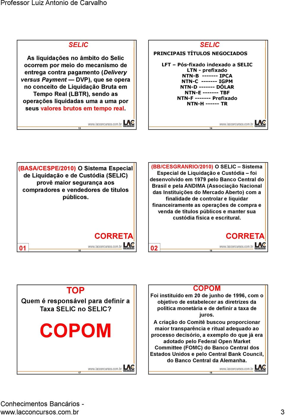 PRINCIPAIS TÍTULOS NEGOCIADOS LFT Pós-fixado indexado a LTN - prefixado NTN-B ------- IPCA NTN-C ------- IGPM NTN-D ------- DÓLAR NTN-E ------- TBF NTN-F ------- Prefixado NTN-H ------ TR 13 14