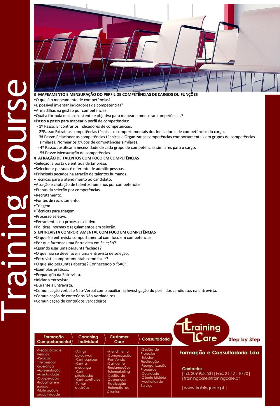 - 2ºPasso: Extrair as competências técnicas e comportamentais dos indicadores de competências do cargo.