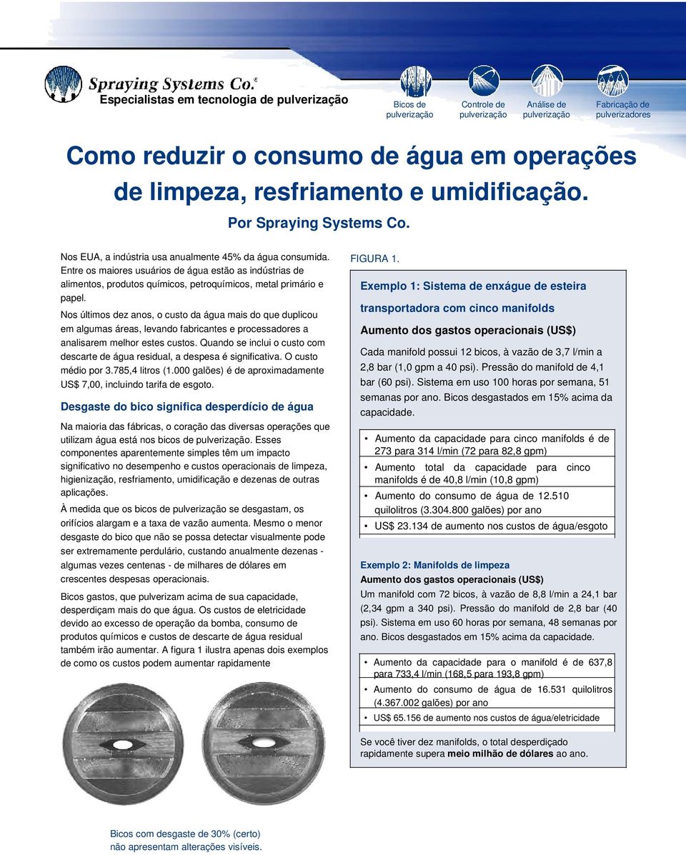 Entre os maiores usuários de água estão as indústrias de alimentos, produtos químicos, petroquímicos, metal primário e papel.