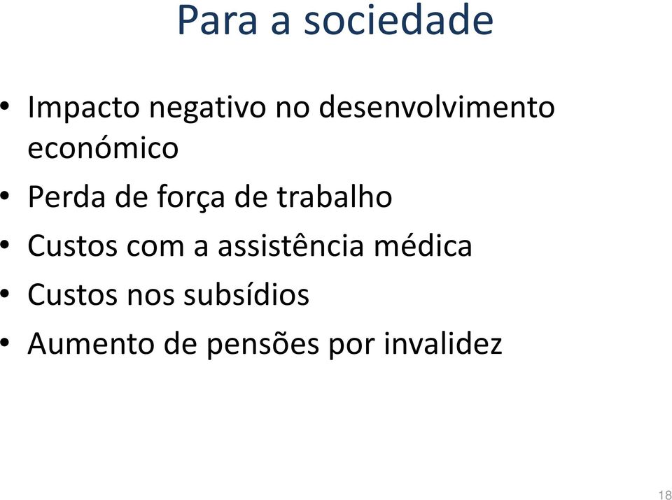 trabalho Custos com a assistência médica