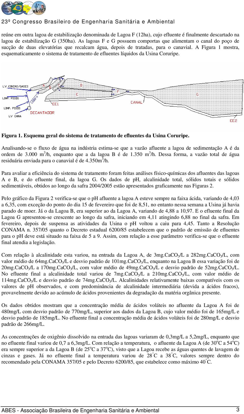 A Figura 1 mostra, esquematicamente o sistema de tratamento de efluentes líquidos da Usina Coruripe. Figura 1. Esquema geral do sistema de tratamento de efluentes da Usina Coruripe.