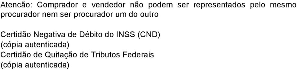 Certidão Negativa de Débito do INSS (CND) (cópia