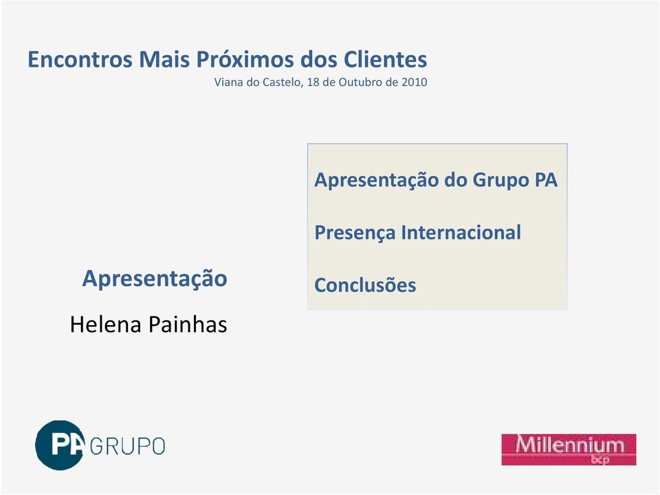 Apresentação do Grupo PA Presença