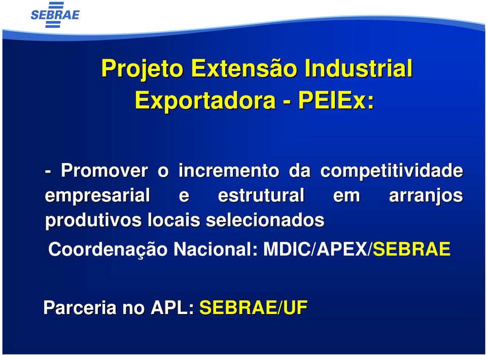 estrutural em arranjos produtivos locais selecionados