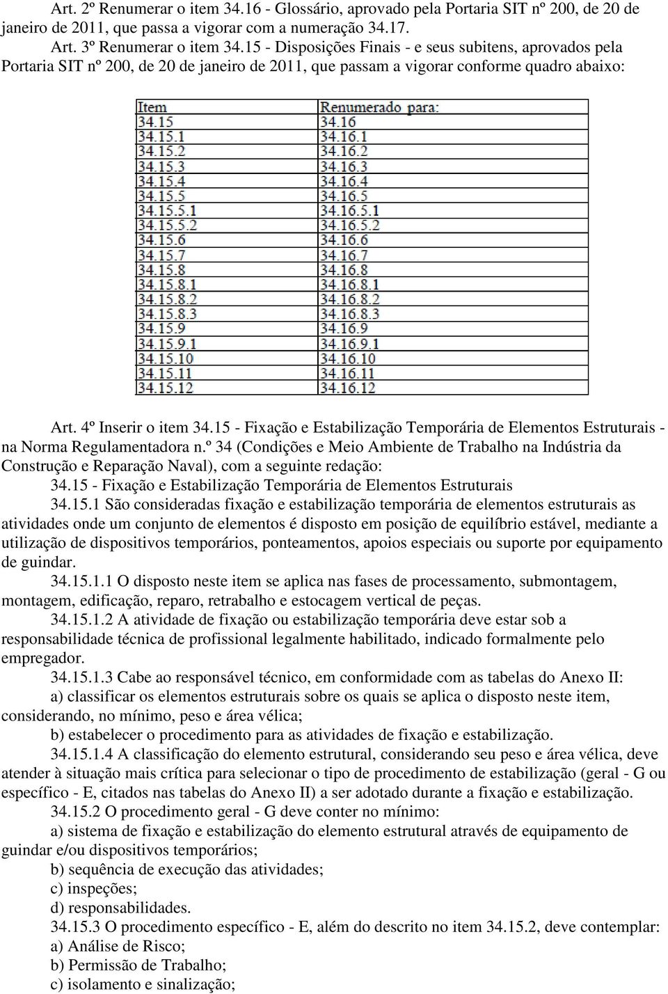 15 - Fixação e Estabilização Temporária de Elementos Estruturais - na Norma Regulamentadora n.