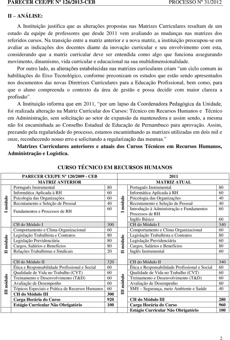 Na transição entre a matriz anterior e a nova matriz, a instituição preocupou-se em avaliar as indicações dos docentes diante da inovação curricular e seu envolvimento com esta, considerando que a