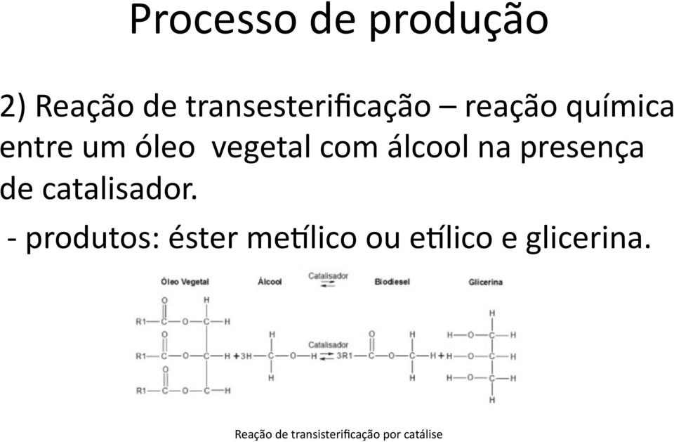 presença de catalisador.