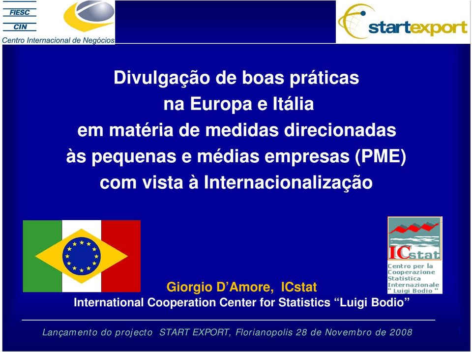 (PME) com vista à Internacionalização Giorgio D Amore,