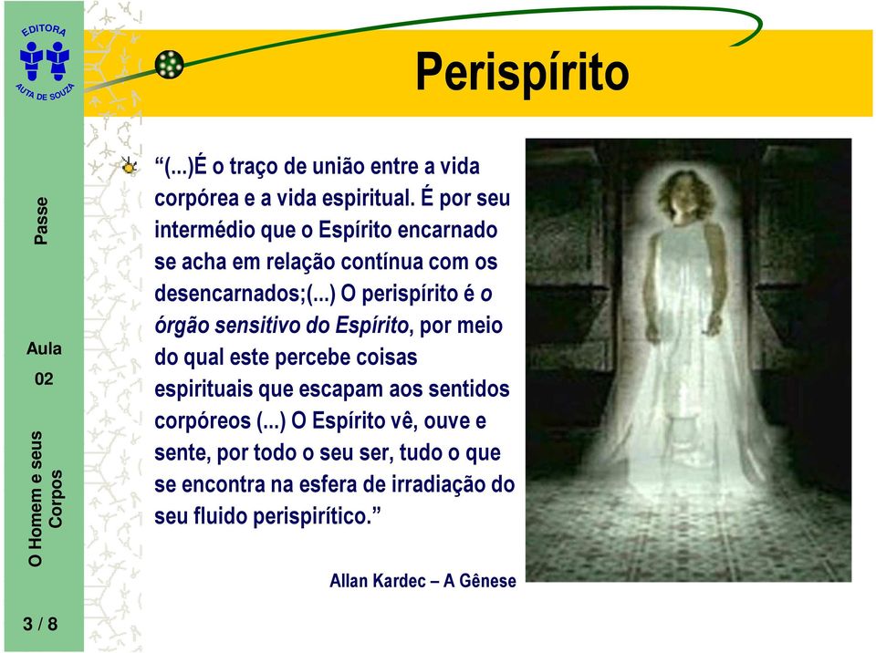 ..) O perispírito é o órgão sensitivo do Espírito, por meio do qual este percebe coisas espirituais que escapam