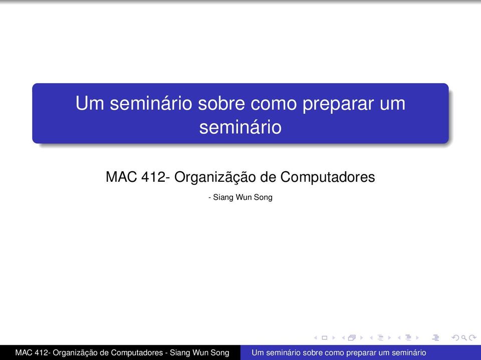 MAC 412- Organizãção de