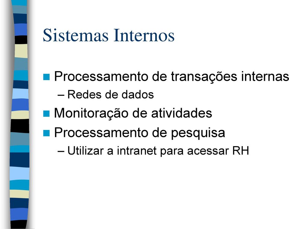 Monitoração de atividades Processamento