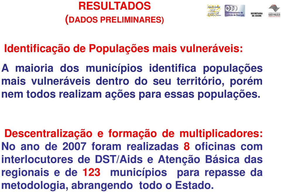 populações.