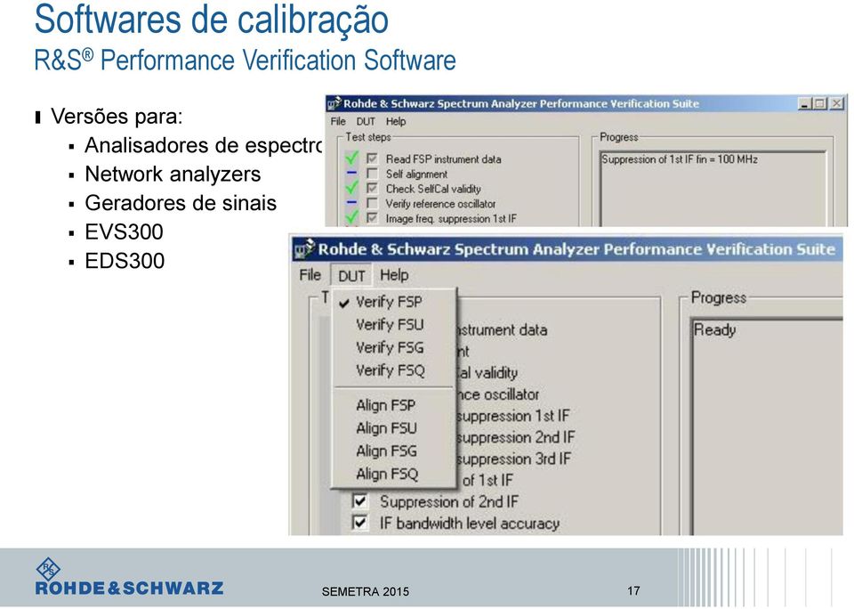 Analisadores de espectro Network analyzers