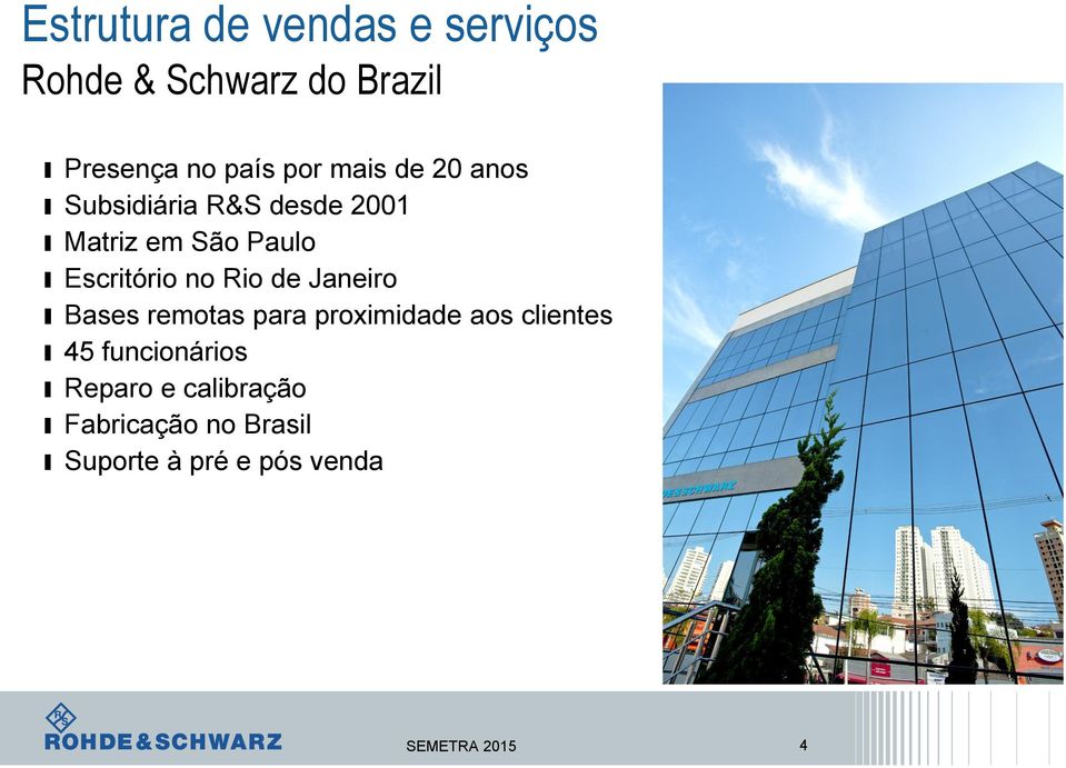 Rio de Janeiro ı Bases remotas para proximidade aos clientes ı 45 funcionários ı