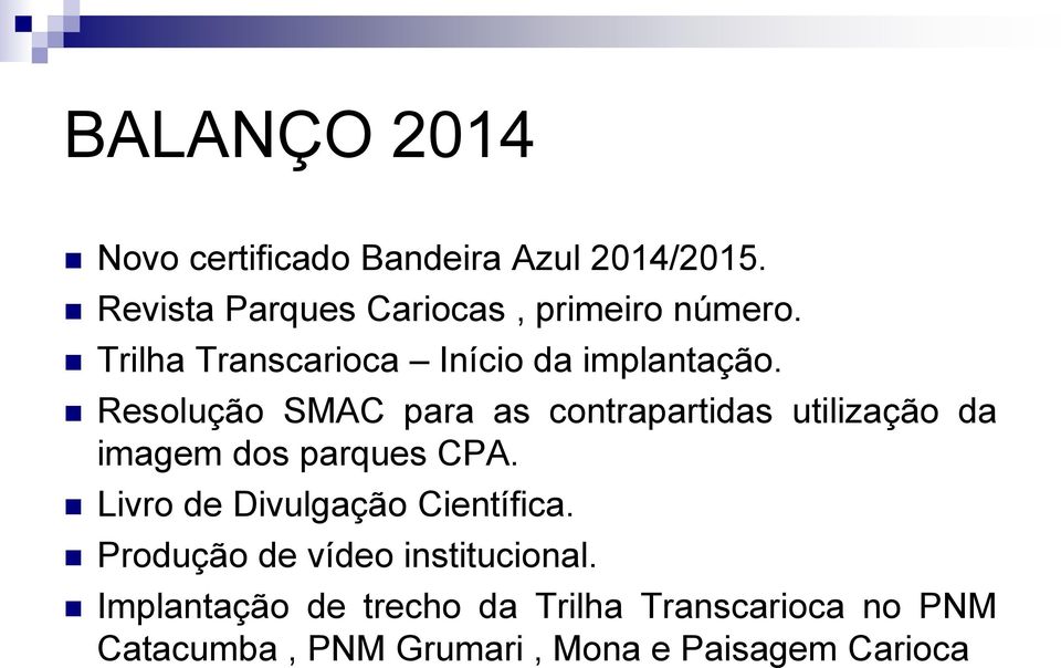 Resolução SMAC para as contrapartidas utilização da imagem dos parques CPA.