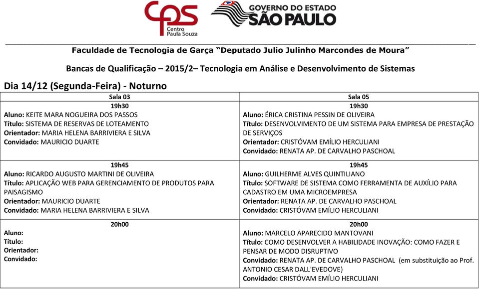 DE CARVALHO PASCHOAL RICARDO AUGUSTO MARTINI DE OLIVEIRA APLICAÇÃO WEB PARA GERENCIAMENTO DE PRODUTOS PARA PAISAGISMO MAURICIO DUARTE MARIA HELENA BARRIVIERA E SILVA GUILHERME ALVES QUINTILIANO