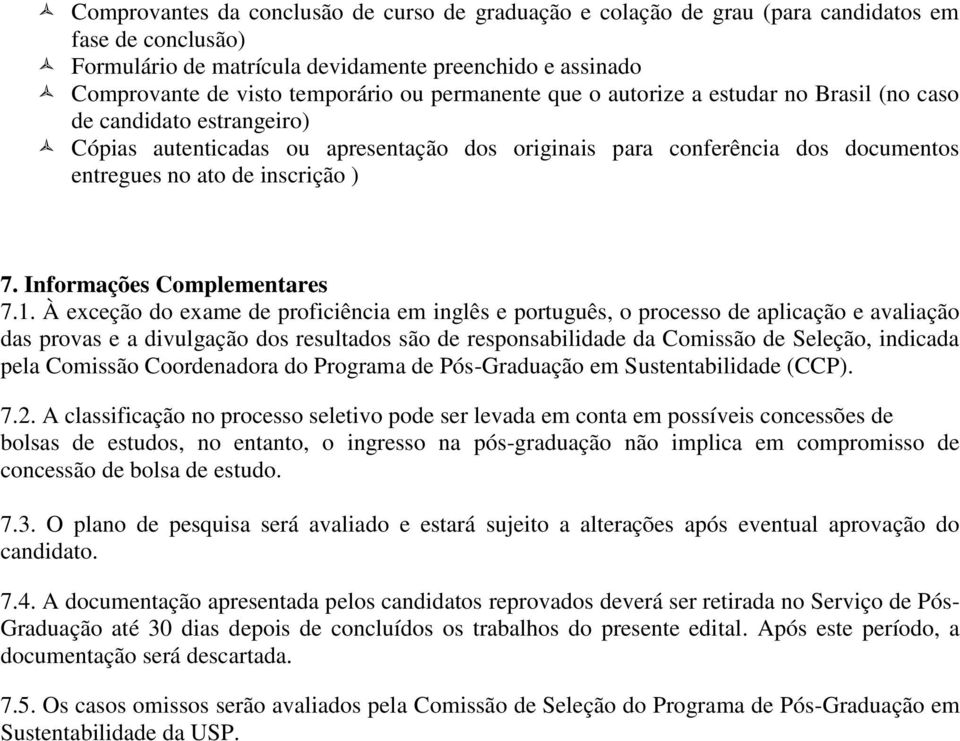 Informações Complementares 7.1.