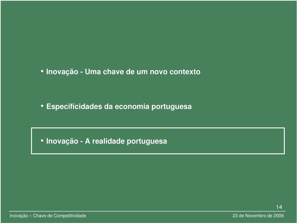 Especificidades da economia