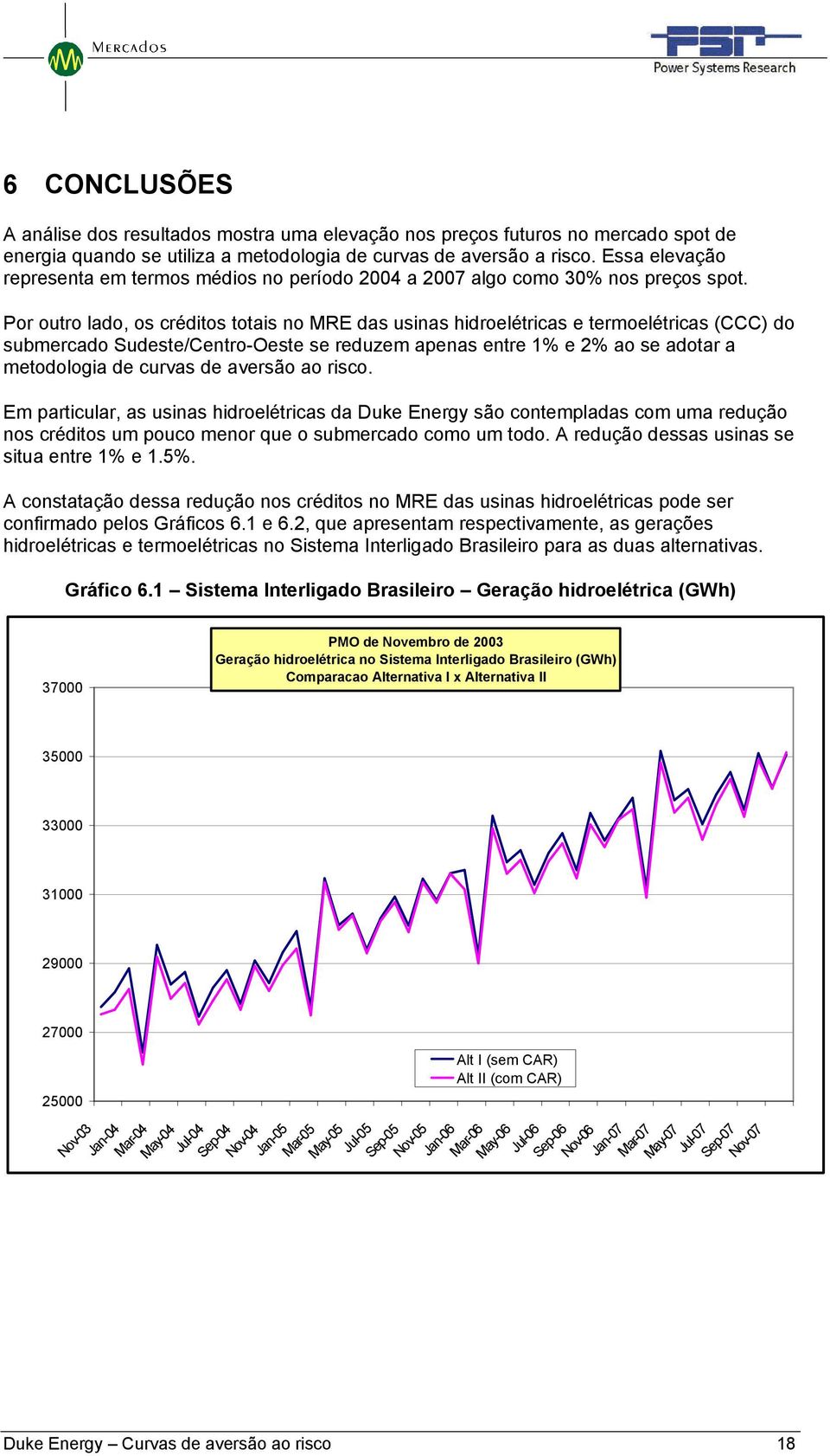 Por outro lado, os créditos totais no MRE das usinas hidroelétricas e termoelétricas (CCC) do submercado Sudeste/Centro-Oeste se reduzem apenas entre 1% e 2% ao se adotar a metodologia de curvas de