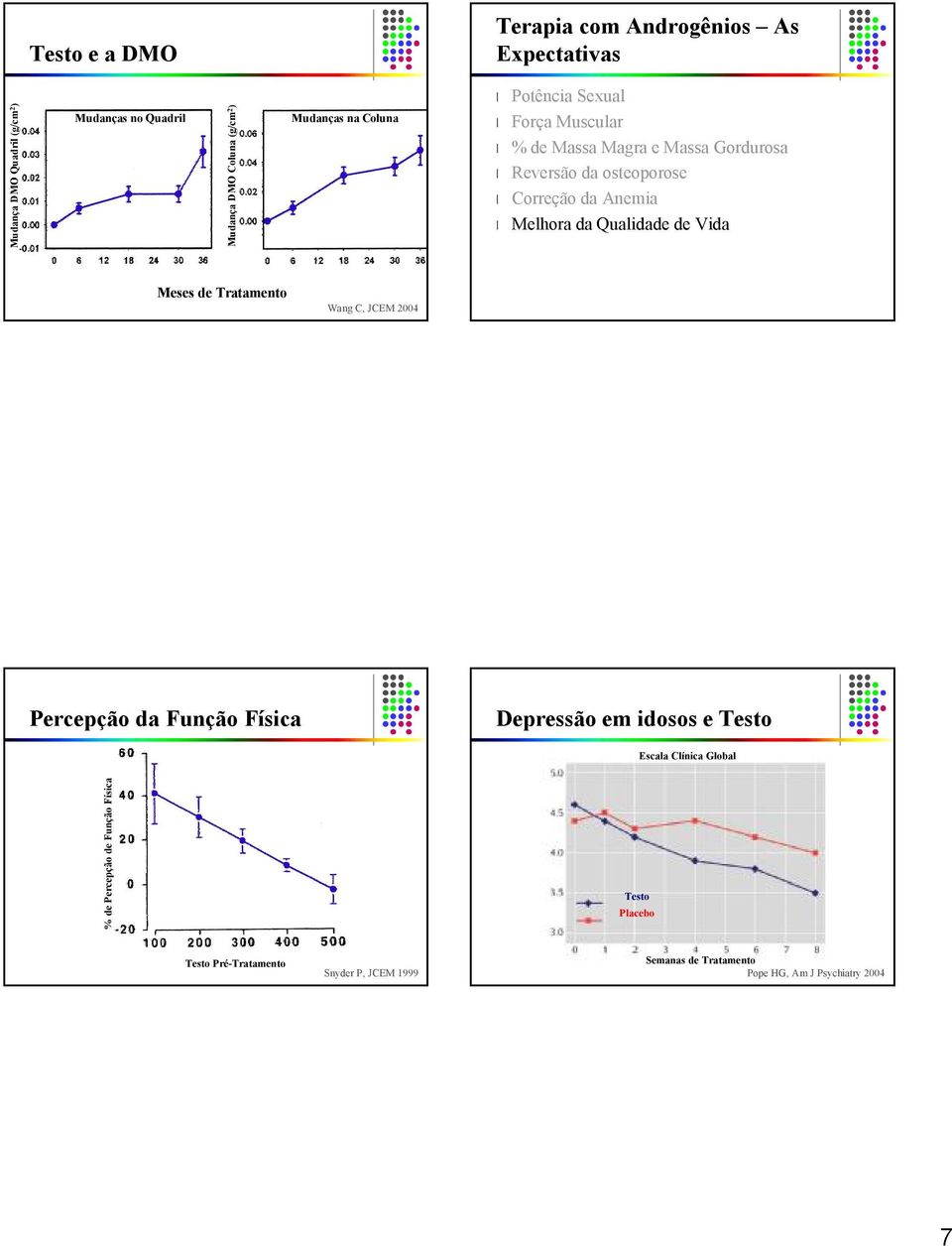 Depressão em idosos e Testo Escala Clínica Global % de Percepção de Função Física Testo