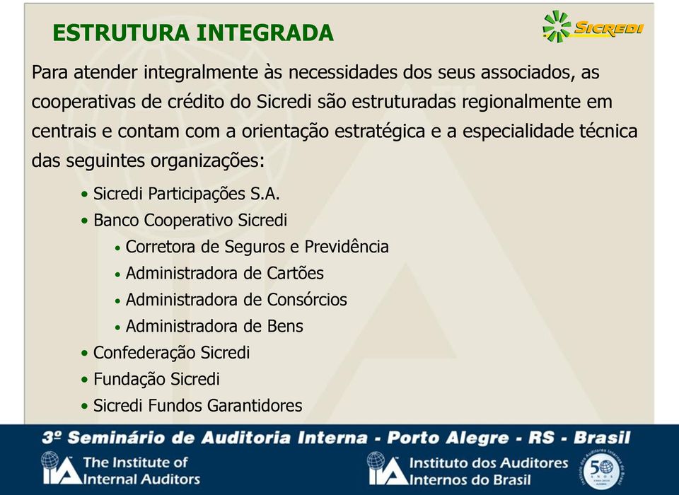 organizações: Sicredi Participações S.A.