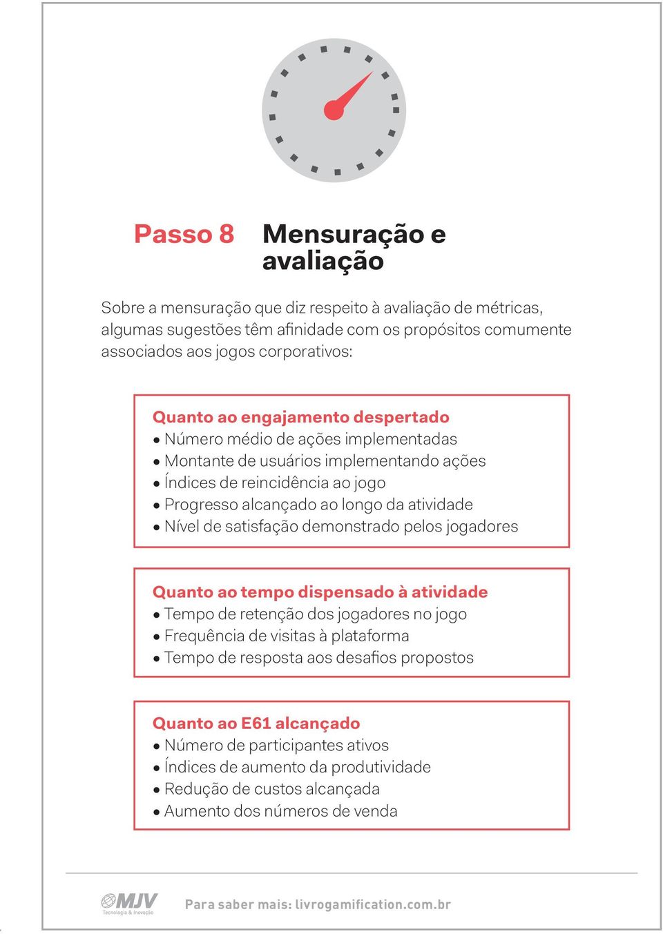 longo da atividade Nível de satisfação demonstrado pelos jogadores Quanto ao tempo dispensado à atividade Tempo de retenção dos jogadores no jogo Frequência de visitas à plataforma