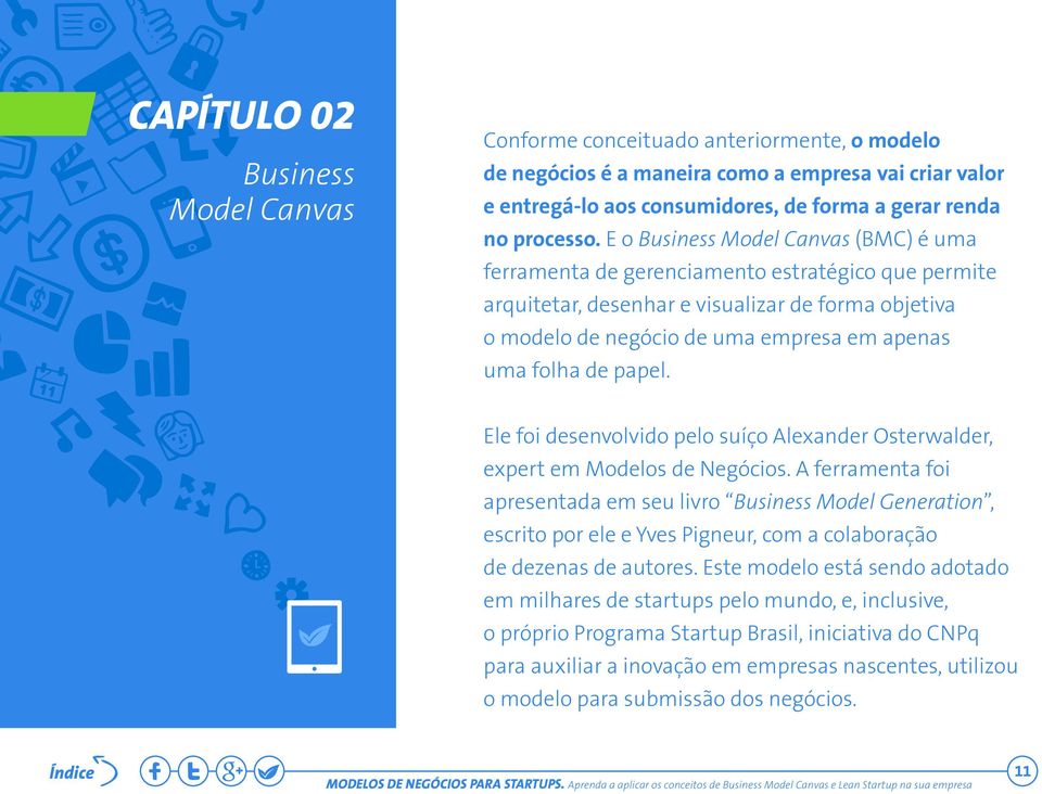 papel. Ele foi desenvolvido pelo suíço Alexander Osterwalder, expert em Modelos de Negócios.