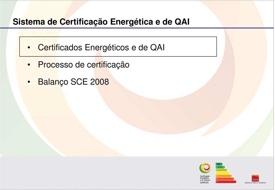 Certificados Energéticos e de