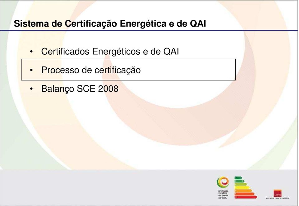 Certificados Energéticos e de