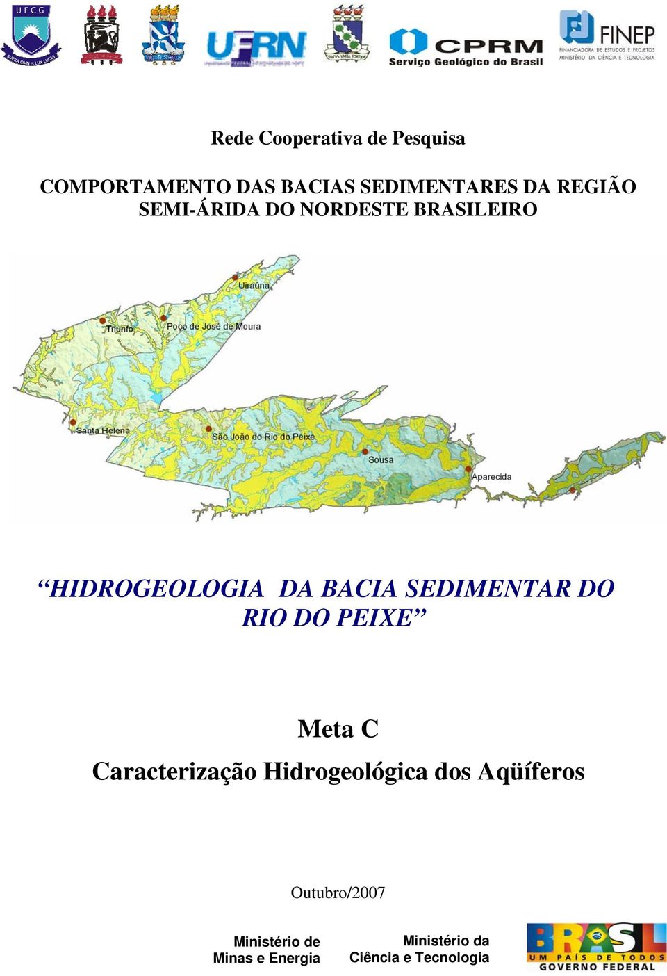 BACIA SEDIMENTAR DO RIO DO PEIXE Meta C Caracterização Hidrogeológica dos