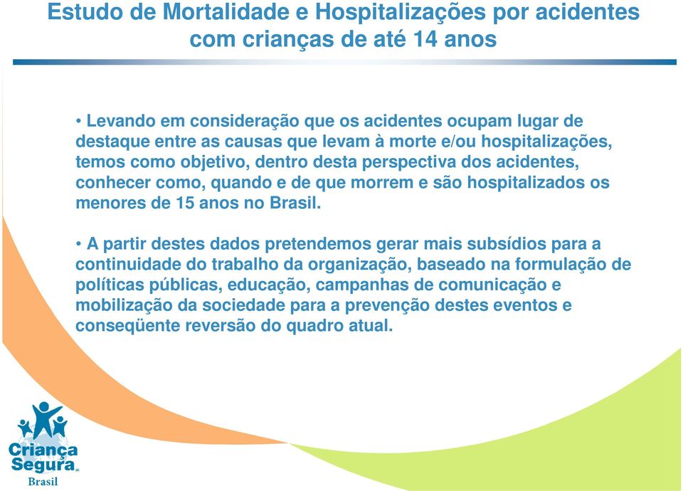 hospitalizados os menores de 15 anos no Brasil.