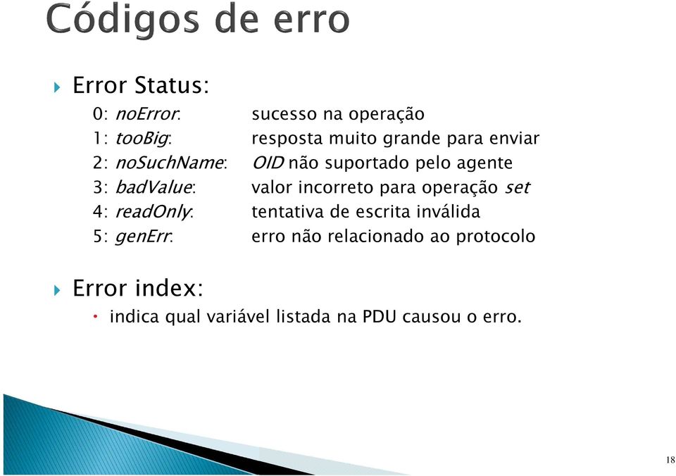 para operação set 4: readonly: tentativa de escrita inválida 5: generr: erro não