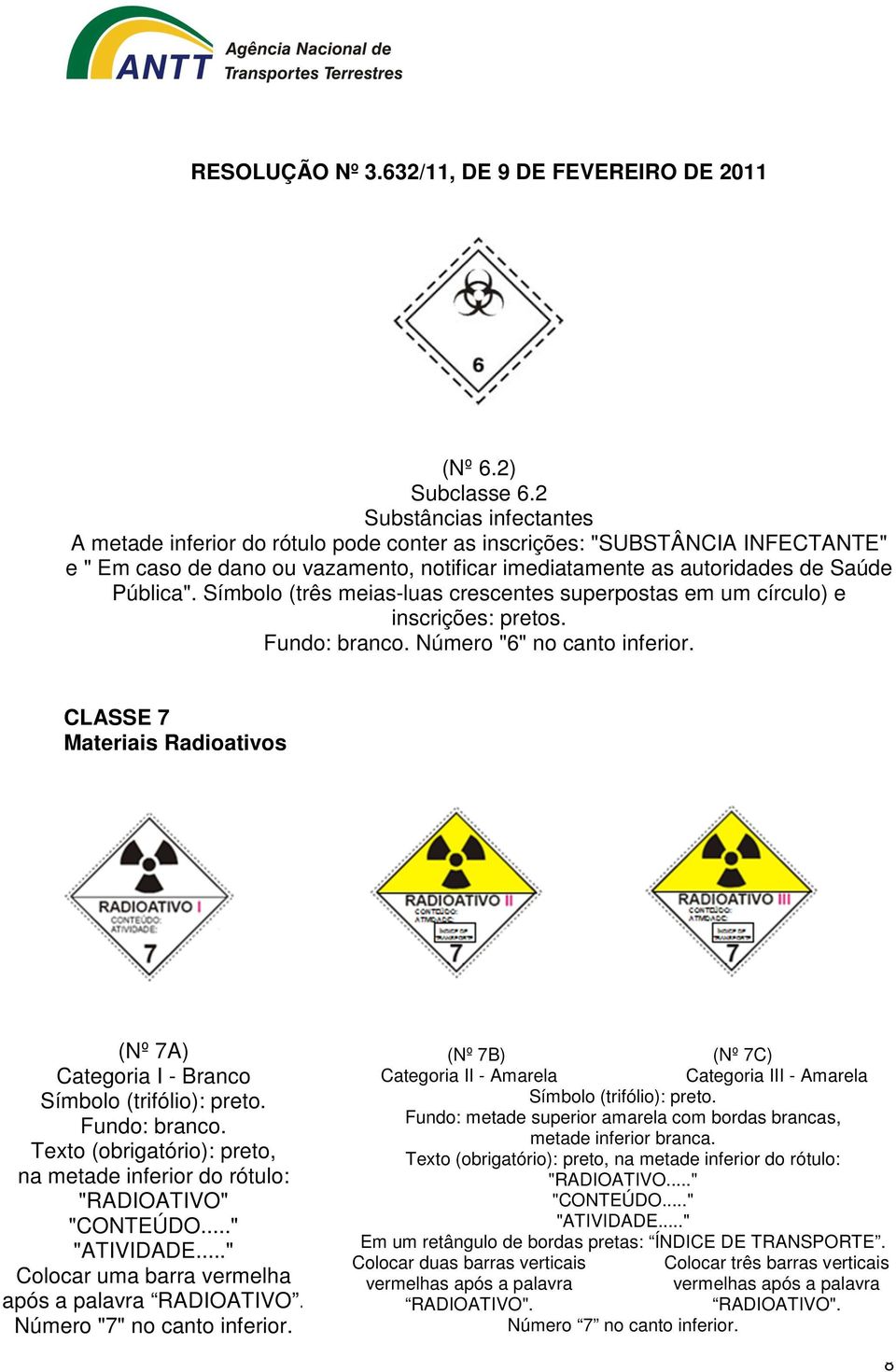 Símbolo (três meias-luas crescentes superpostas em um círculo) e inscrições: pretos. Fundo: branco. Número "6" no canto inferior.