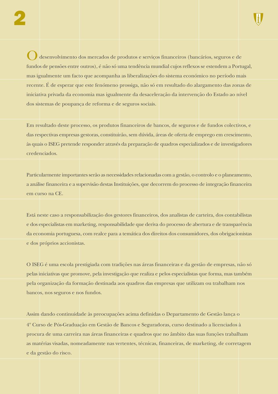 Curso de. Pós-Graduação em Gestão de Bancos. e Seguradoras. Instituto  Superior de Economia e Gestão Universidade Técnica de Lisboa - PDF Free  Download
