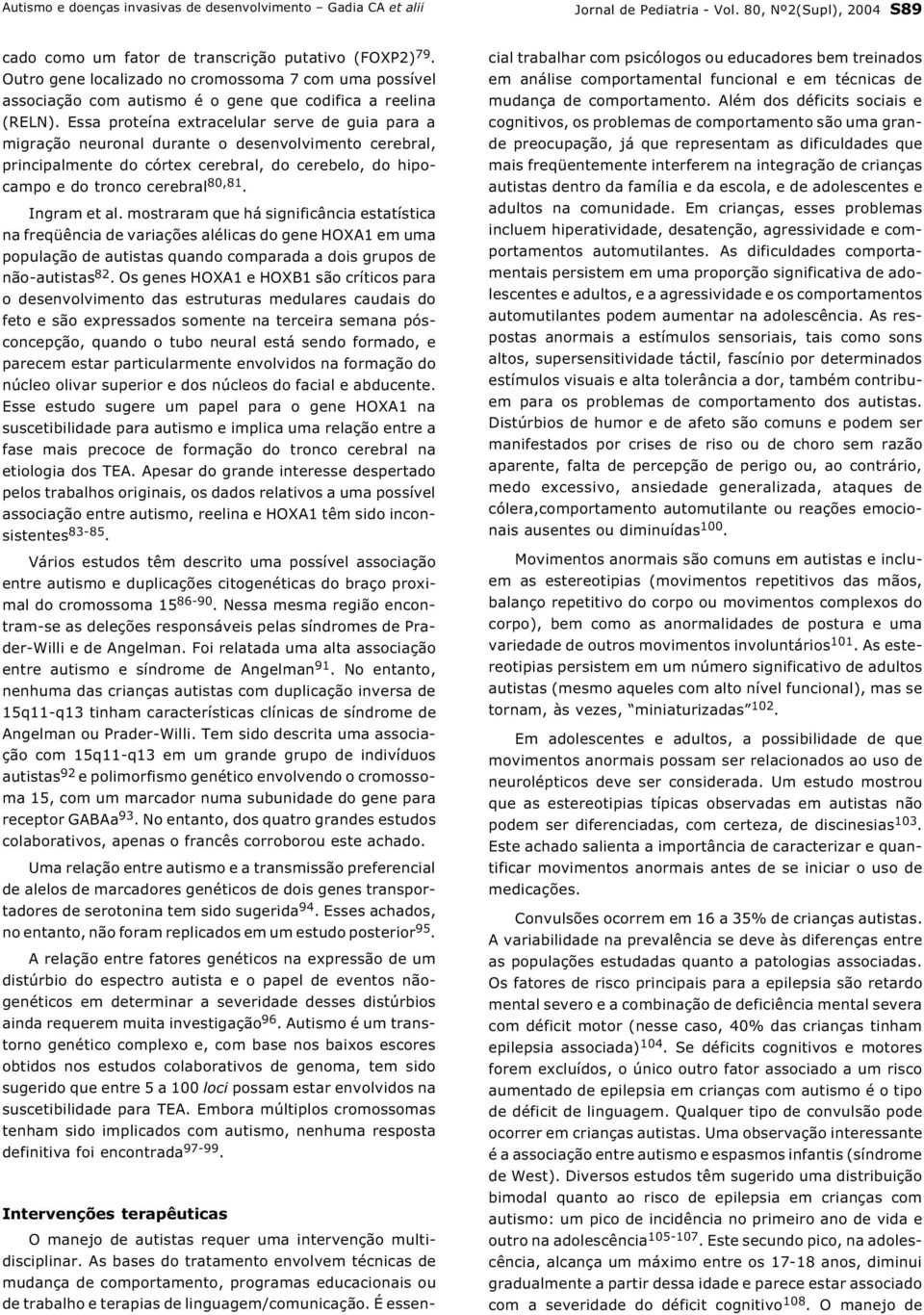 Essa proteína extracelular serve de guia para a migração neuronal durante o desenvolvimento cerebral, principalmente do córtex cerebral, do cerebelo, do hipocampo e do tronco cerebral 80,81.