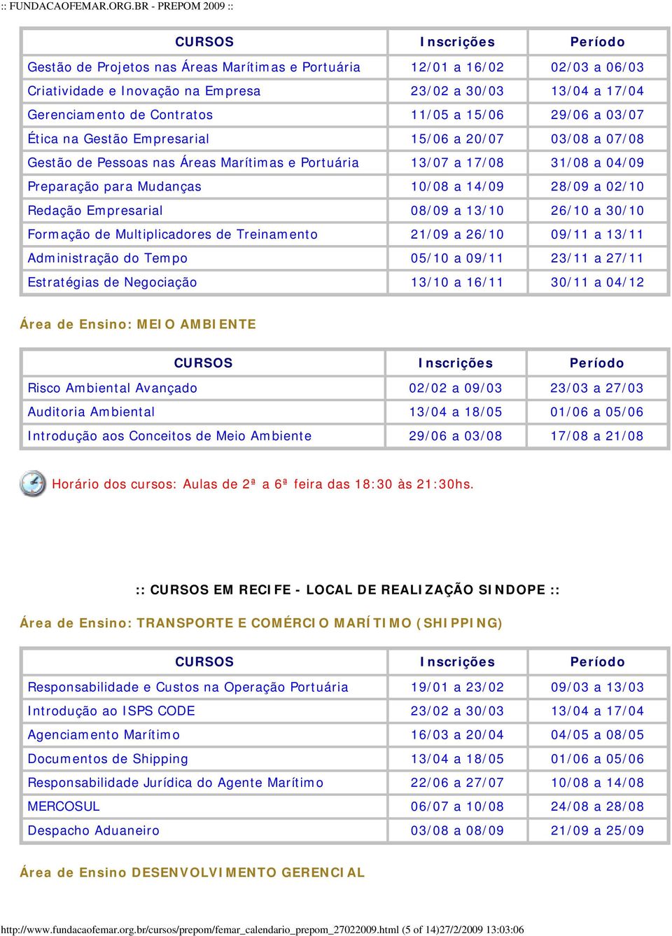 Empresarial 08/09 a 13/10 26/10 a 30/10 Formação de Multiplicadores de Treinamento 21/09 a 26/10 09/11 a 13/11 Administração do Tempo 05/10 a 09/11 23/11 a 27/11 Estratégias de Negociação 13/10 a