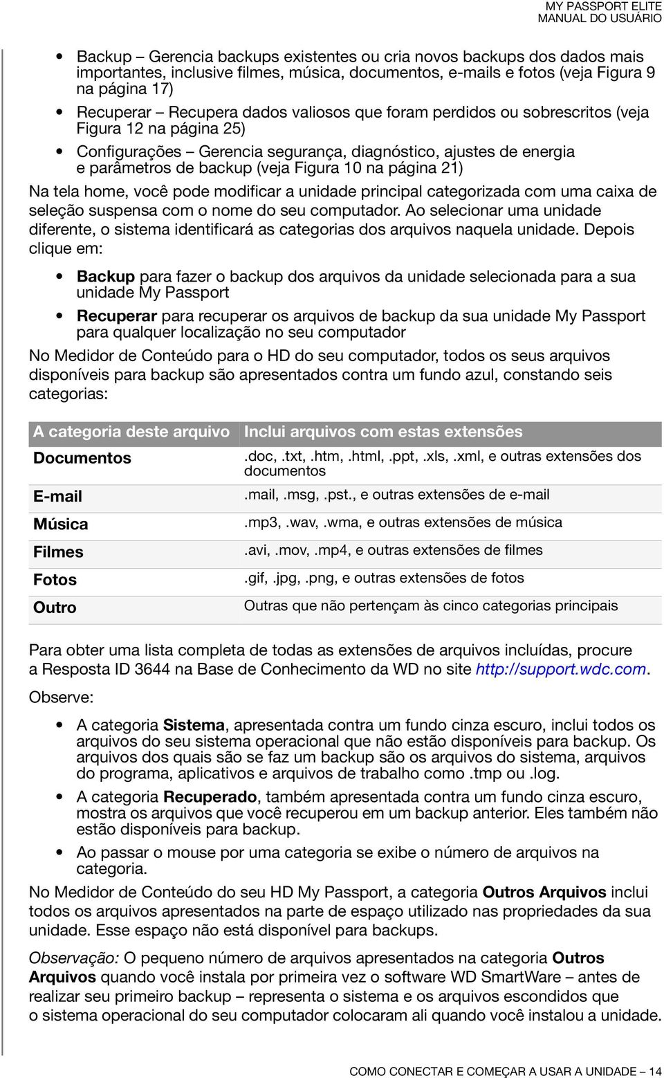 tela home, você pode modificar a unidade principal categorizada com uma caixa de seleção suspensa com o nome do seu computador.