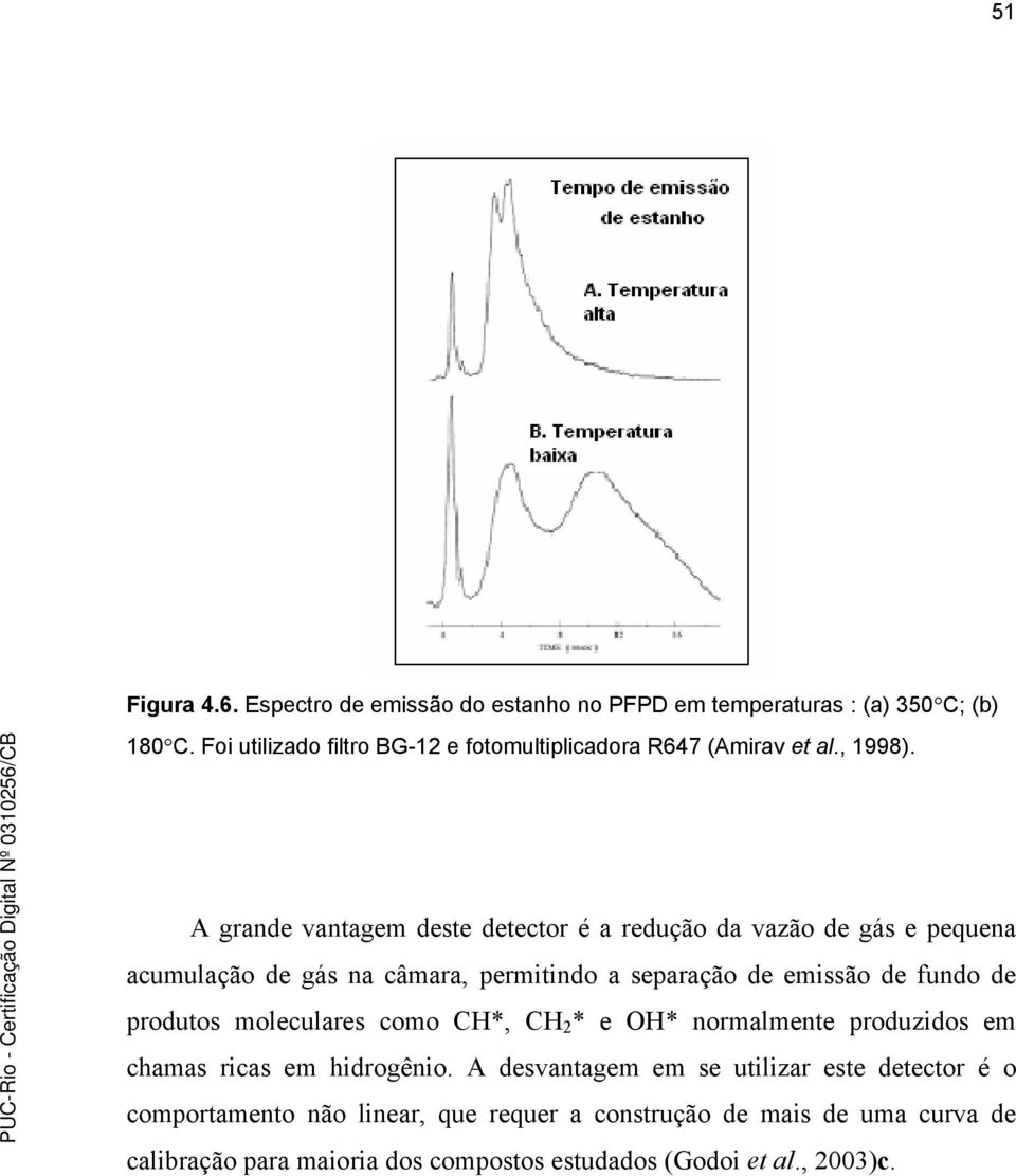 A grande vantagem deste detector é a redução da vazão de gás e pequena acumulação de gás na câmara, permitindo a separação de emissão de fundo de