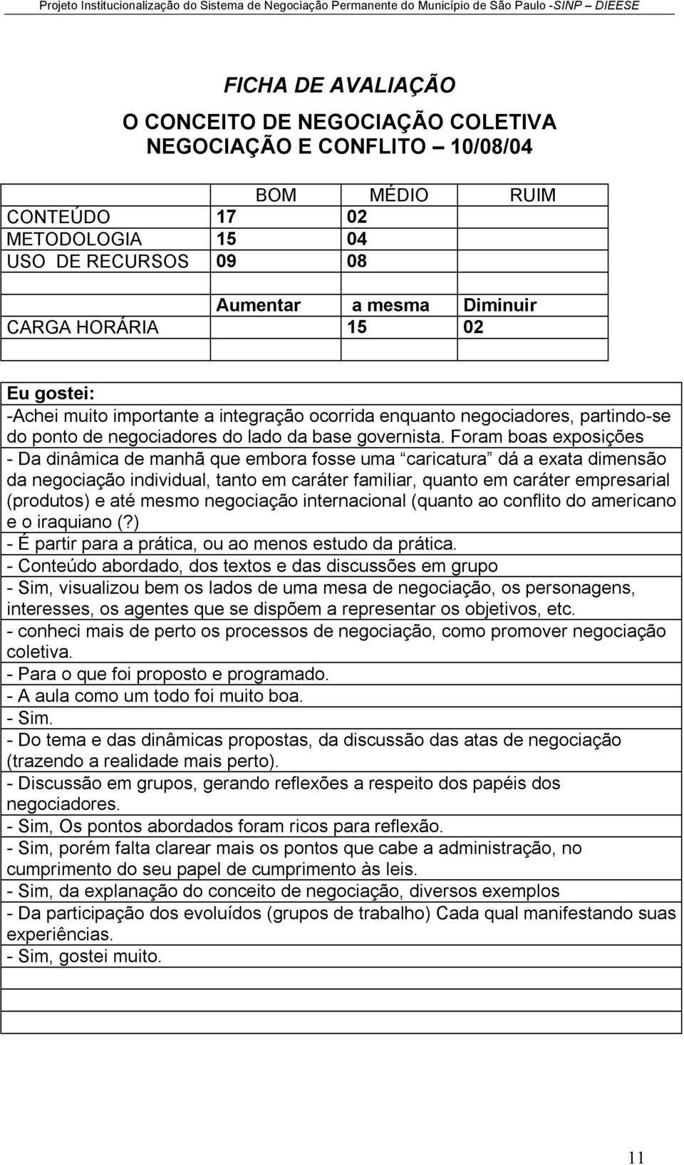 Foram boas exposições - Da dinâmica de manhã que embora fosse uma caricatura dá a exata dimensão da negociação individual, tanto em caráter familiar, quanto em caráter empresarial (produtos) e até