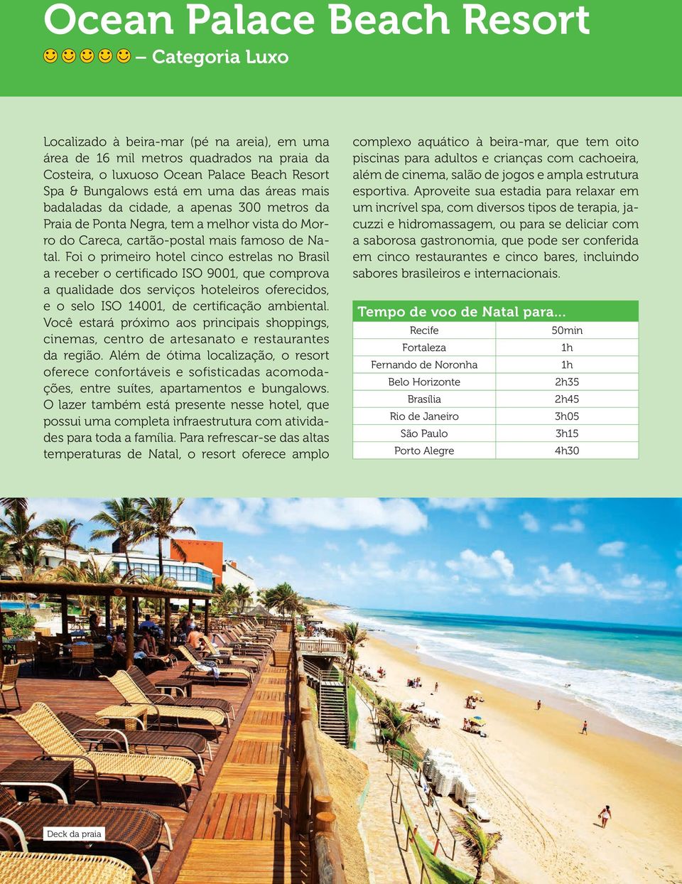 Foi o primeiro hotel cinco estrelas no Brasil a receber o certificado ISO 9001, que comprova a qualidade dos serviços hoteleiros oferecidos, e o selo ISO 14001, de certificação ambiental.